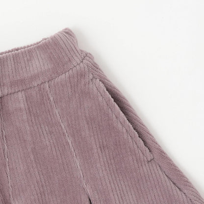 針織燈芯絨半身裙