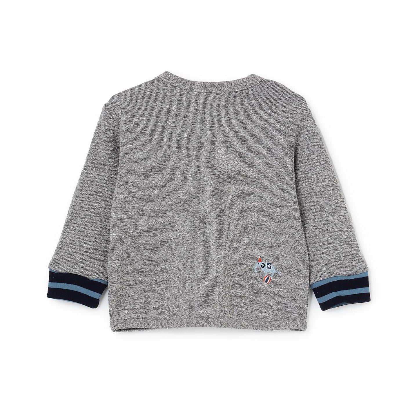 交通工具圖案拼接長袖T恤