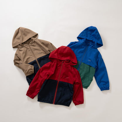 【防潑水處理】拼色防風夾克