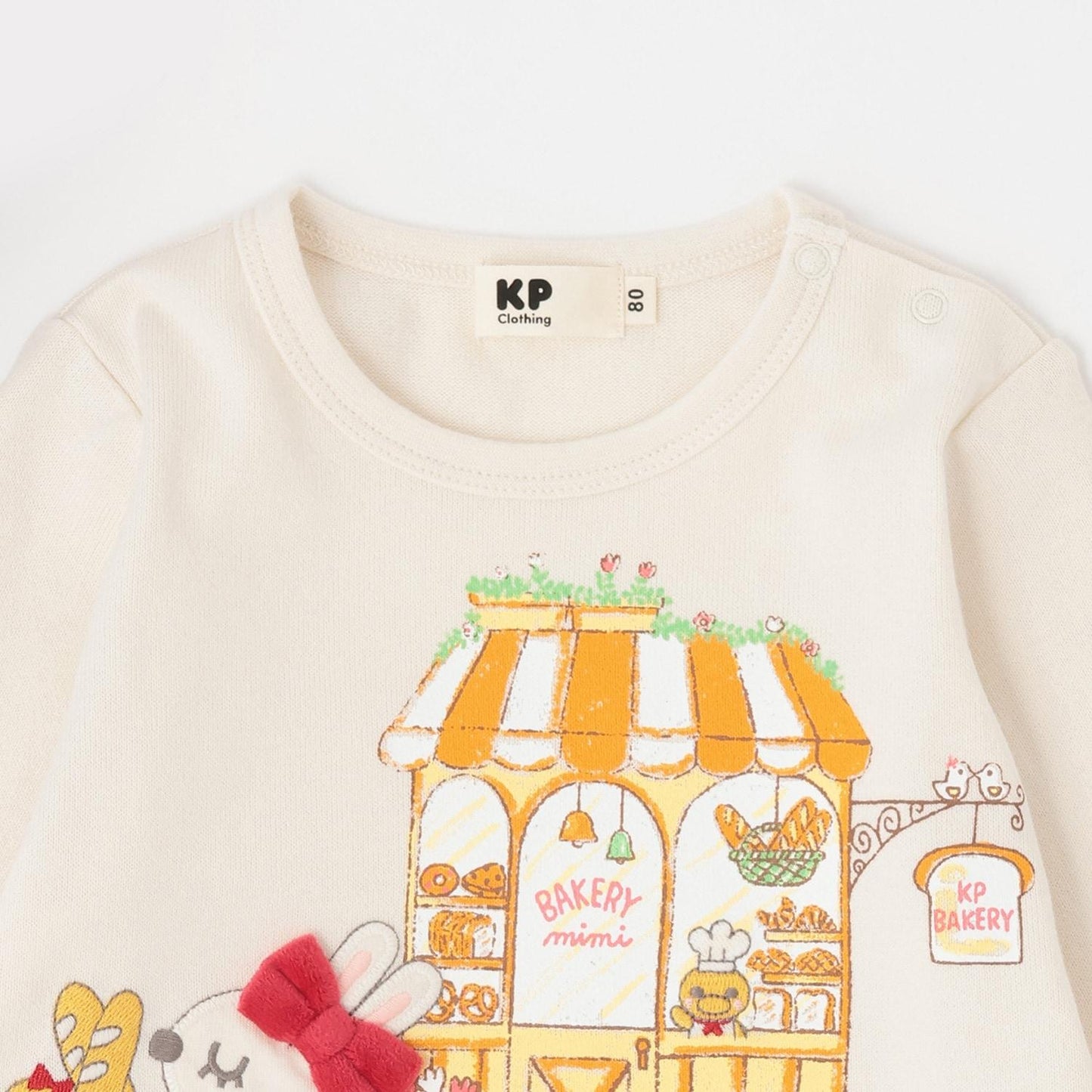 貝卡莉mimi醬貼布繡長袖T恤