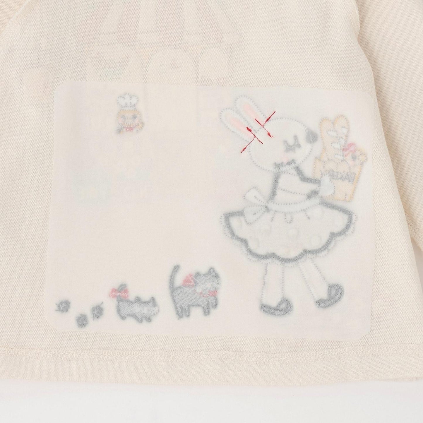 貝卡莉mimi醬貼布繡長袖T恤