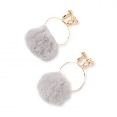 毛絨耳環