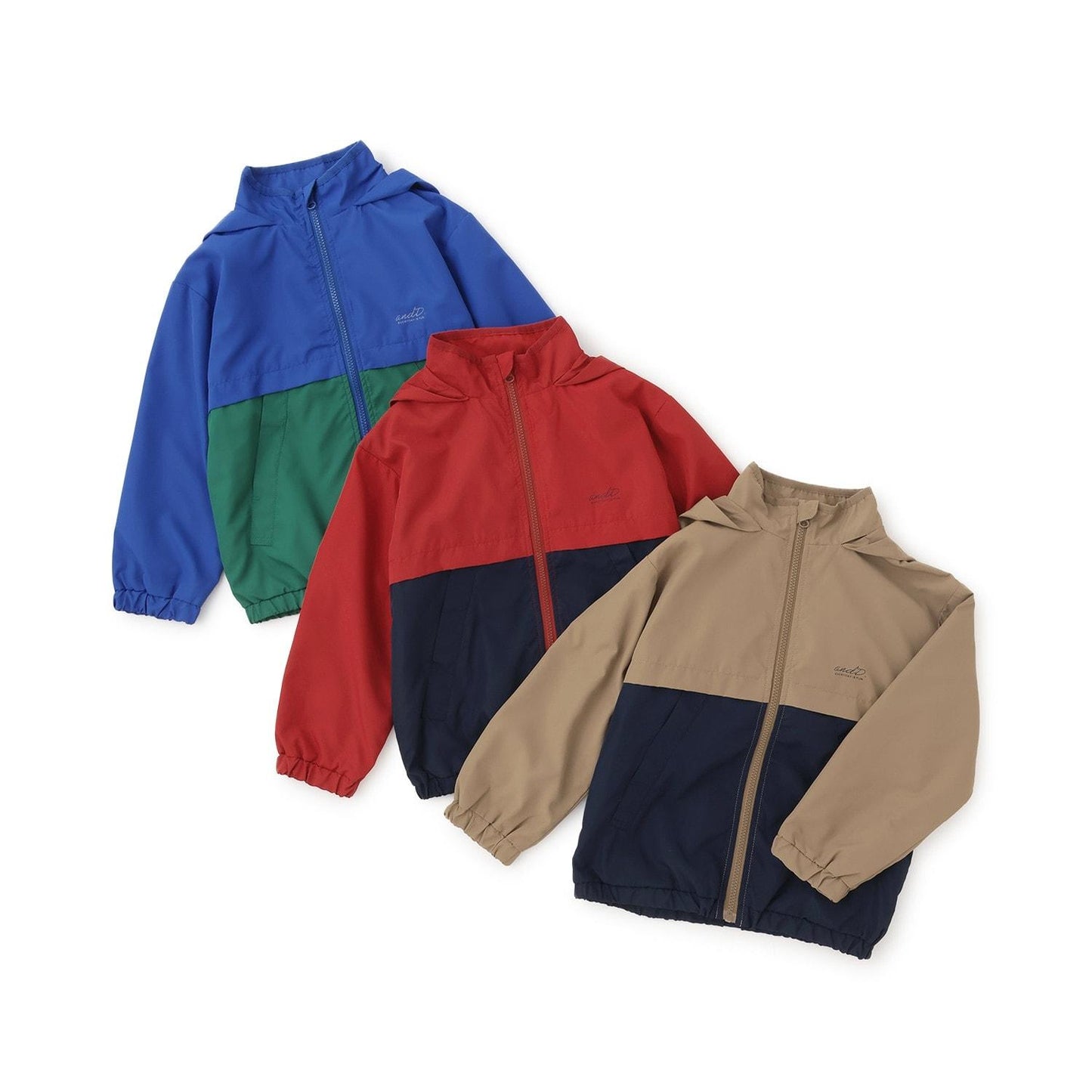 【防潑水處理】拼色防風夾克