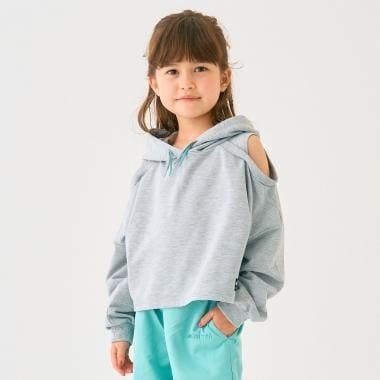 短款露肩迷你毛圈衛衣