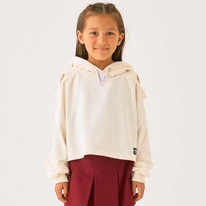 短款露肩迷你毛圈衛衣