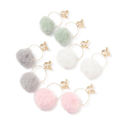 毛絨耳環