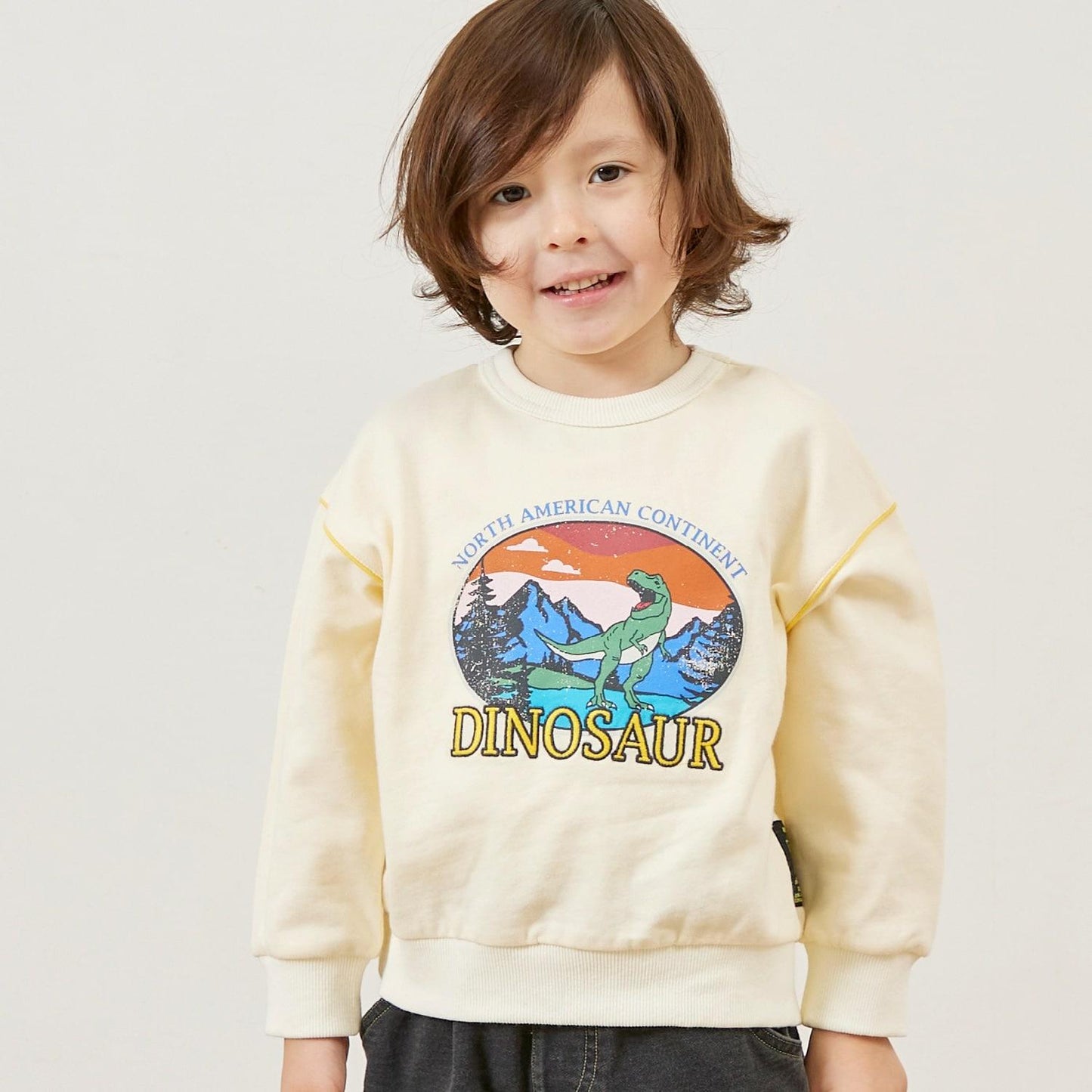 恐龍印花加絨衛衣【吸溼發熱加工】