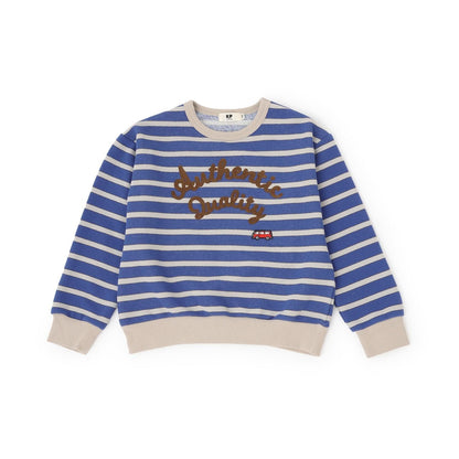 鏈條標誌刺繡條紋衛衣