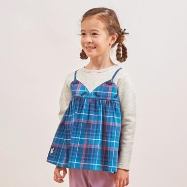 人字紋格子拼接衛衣內襯層疊風格衛衣