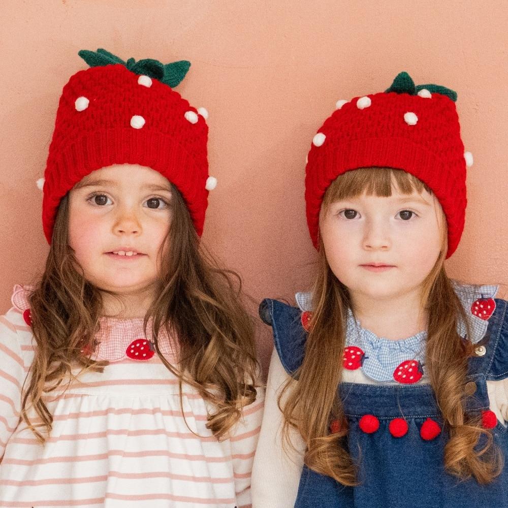 草莓造型帽
