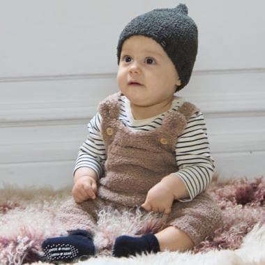 毛絨絨小熊連體褲套裝