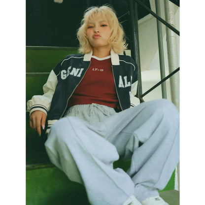 【LTXC】弧形休閒衛褲