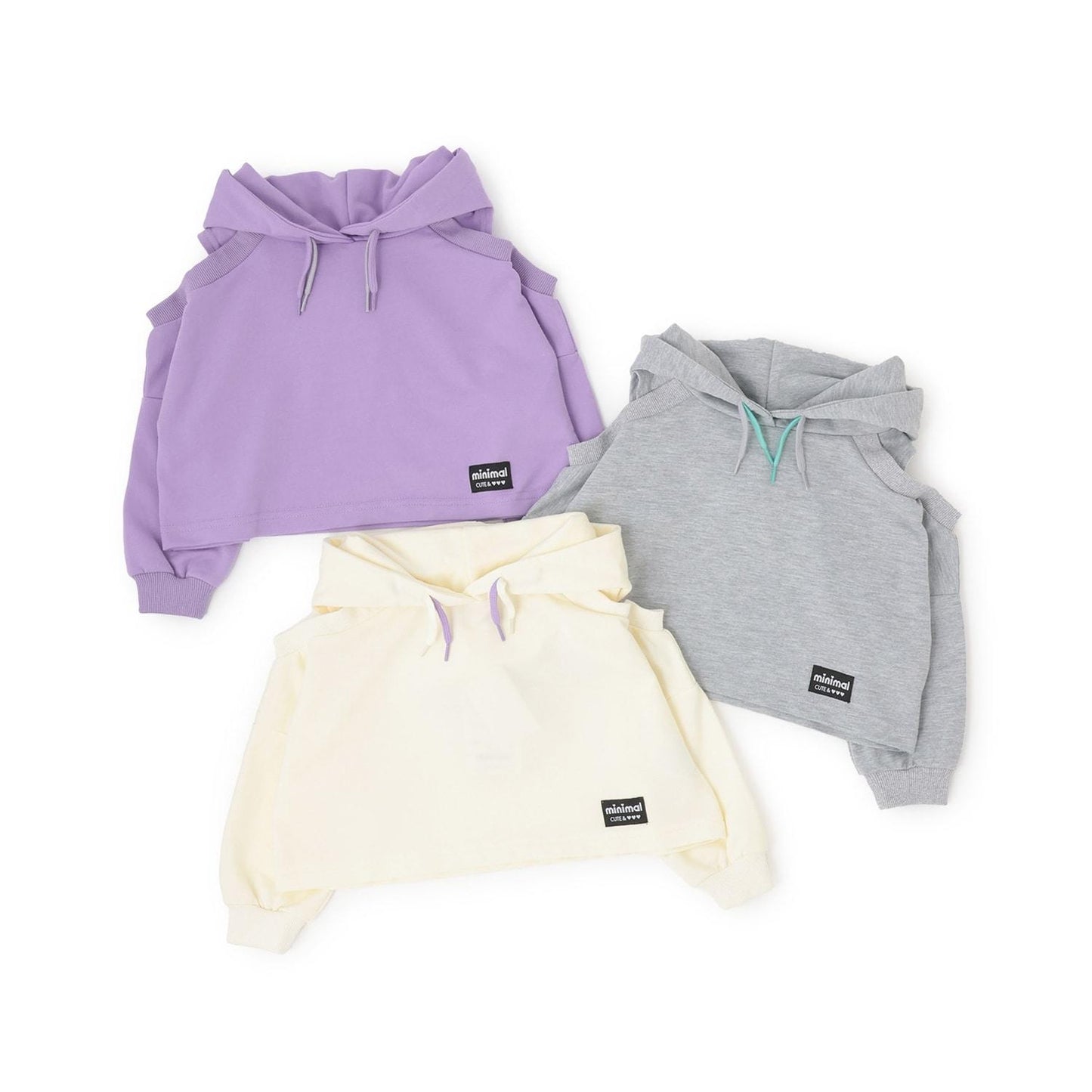 短款露肩迷你毛圈衛衣