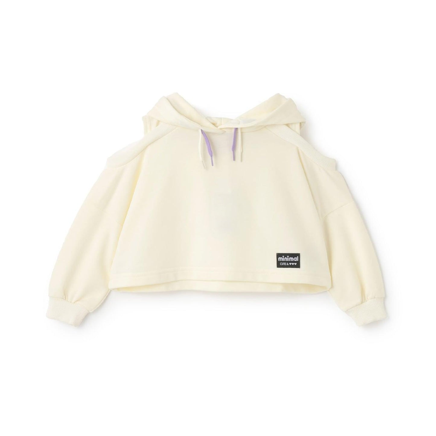 短款露肩迷你毛圈衛衣