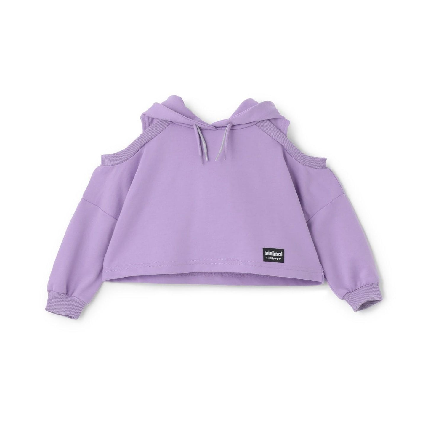 短款露肩迷你毛圈衛衣