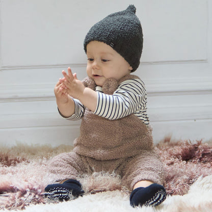 毛絨絨小熊連體褲套裝