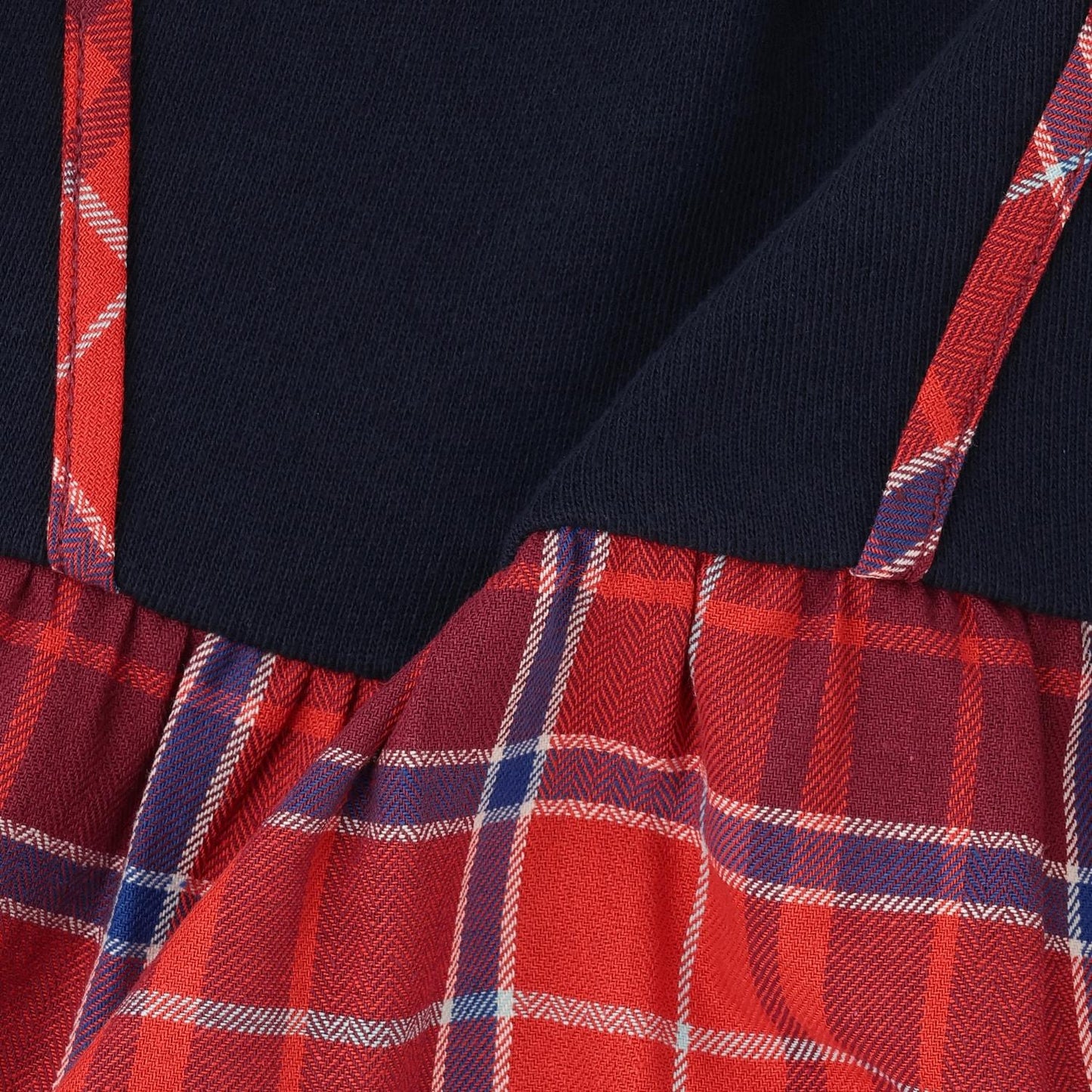 人字紋格子拼接衛衣內襯層疊風格衛衣