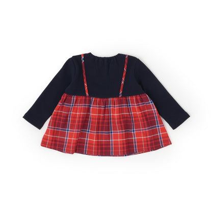 人字紋格子拼接衛衣內襯層疊風格衛衣