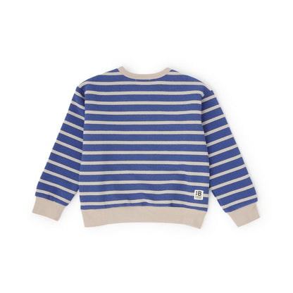 鏈條標誌刺繡條紋衛衣