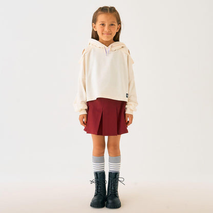 短款露肩迷你毛圈衛衣