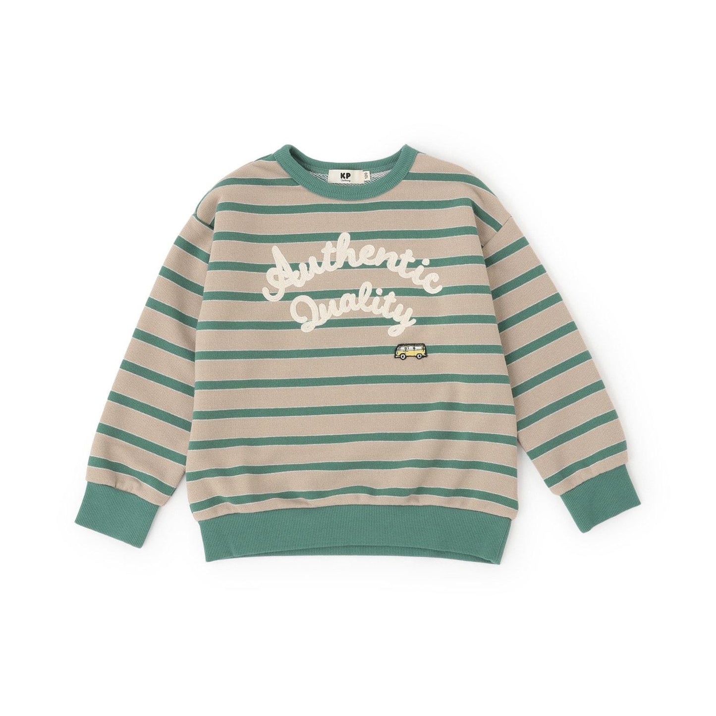 鏈條標誌刺繡條紋衛衣