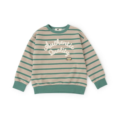 鏈條標誌刺繡條紋衛衣