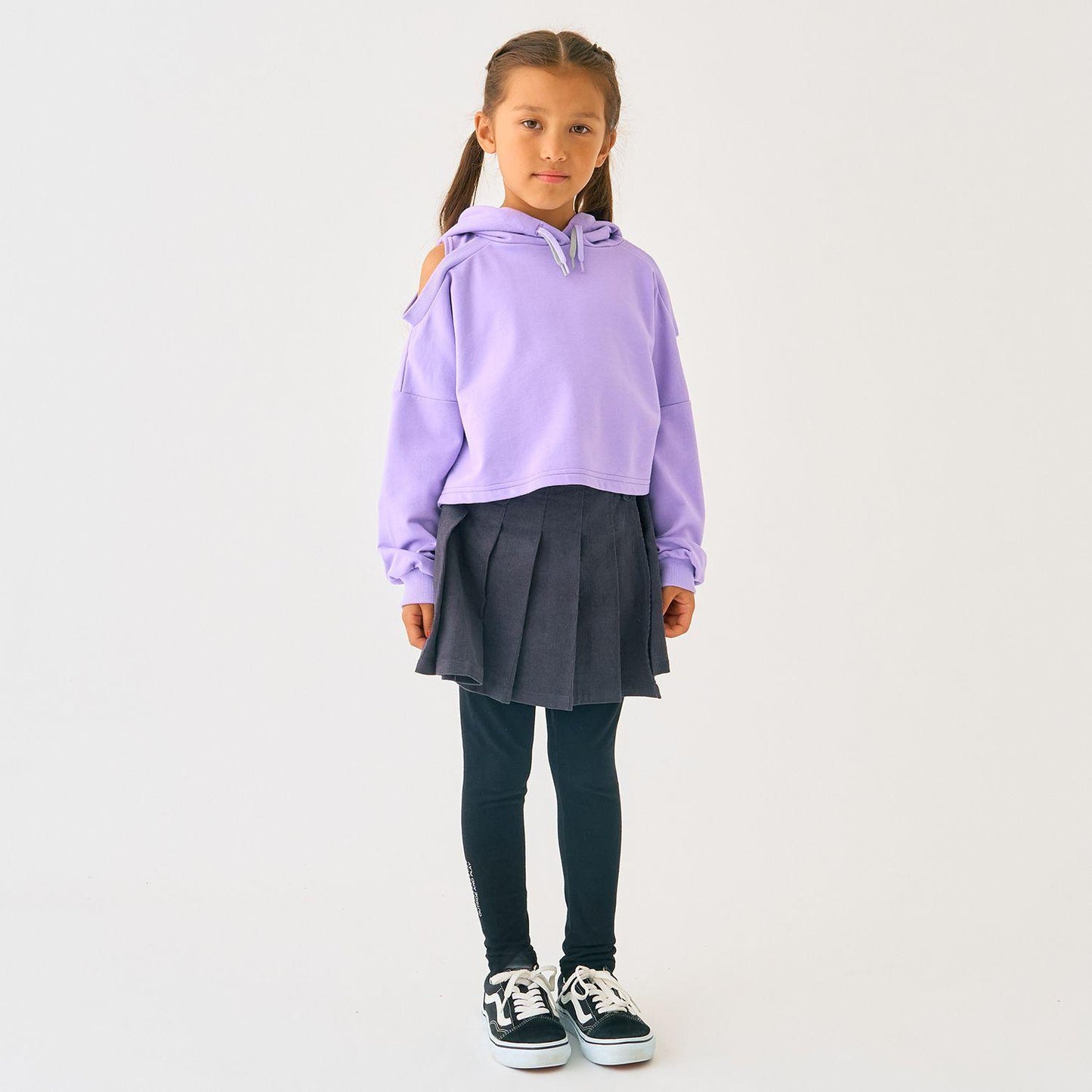 短款露肩迷你毛圈衛衣