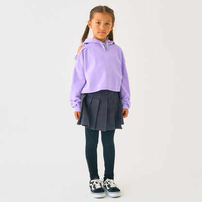 短款露肩迷你毛圈衛衣