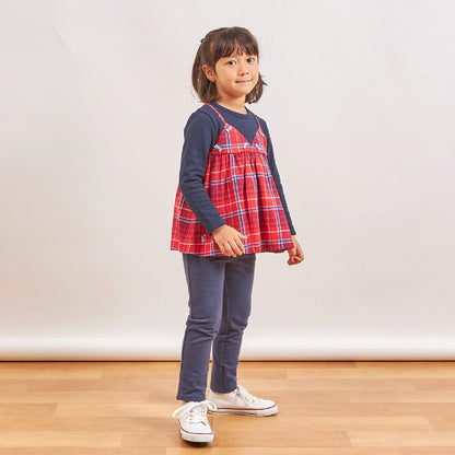 人字紋格子拼接衛衣內襯層疊風格衛衣