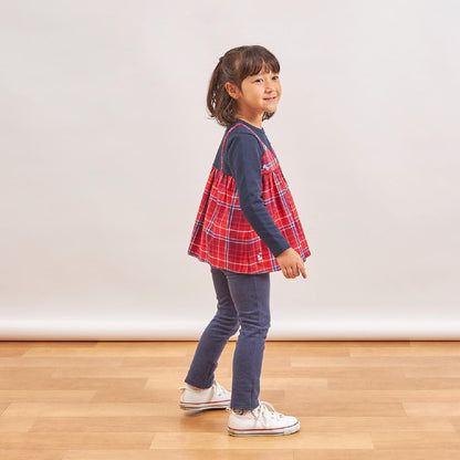 人字紋格子拼接衛衣內襯層疊風格衛衣