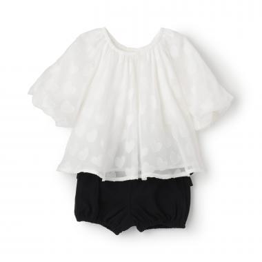 愛心圖案長款上衣套裝