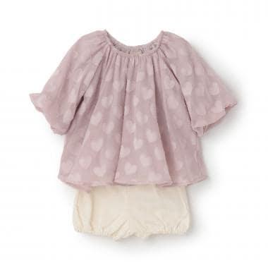 愛心圖案長款上衣套裝