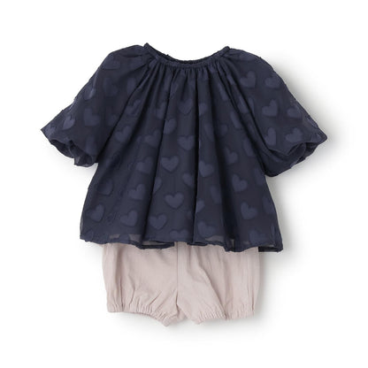 愛心圖案長款上衣套裝