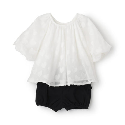 愛心圖案長款上衣套裝