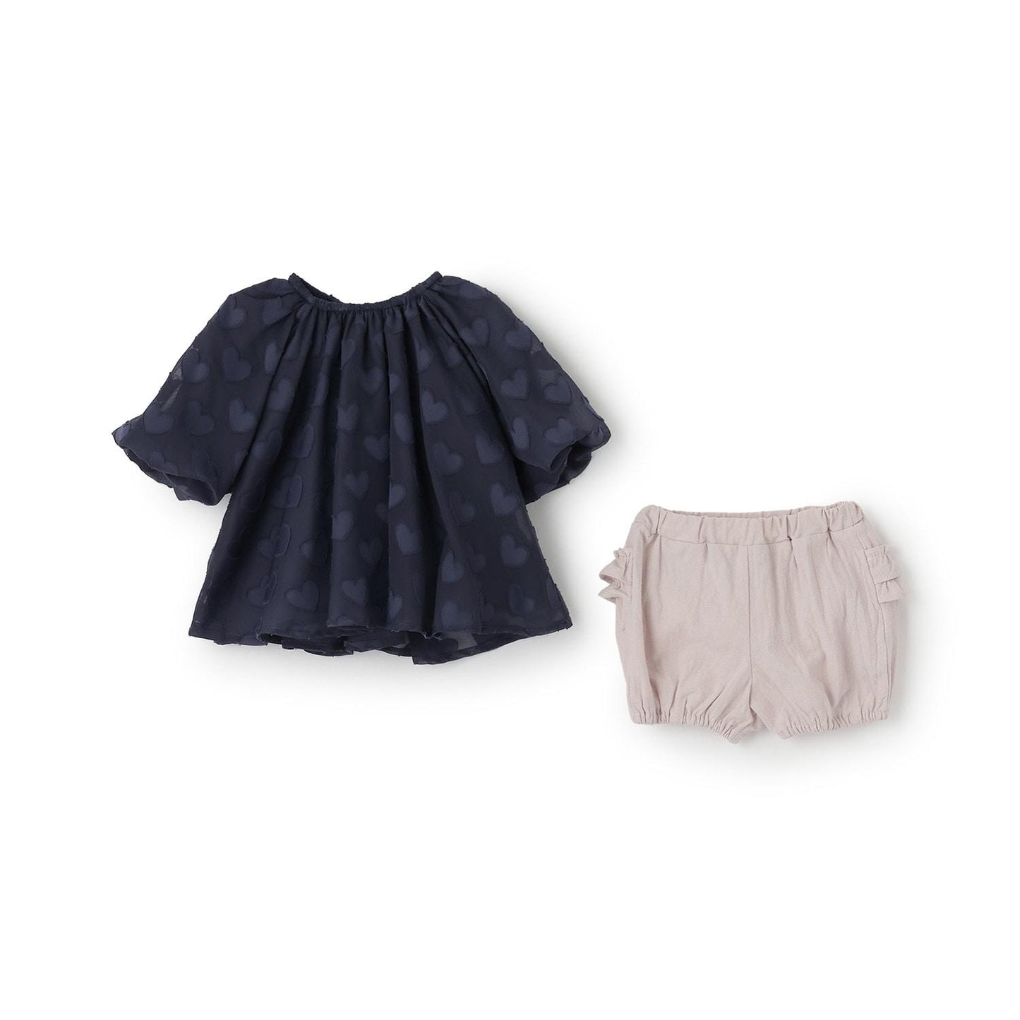 愛心圖案長款上衣套裝