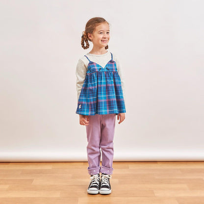 人字紋格子拼接衛衣內襯層疊風格衛衣