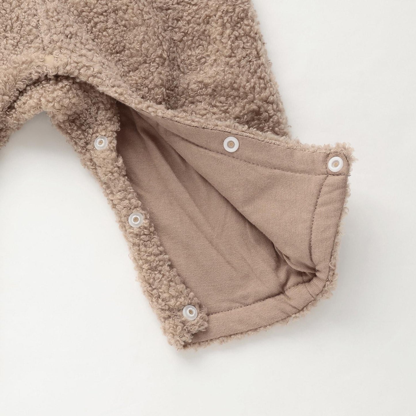 毛絨絨小熊連體褲套裝