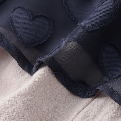 愛心圖案長款上衣套裝