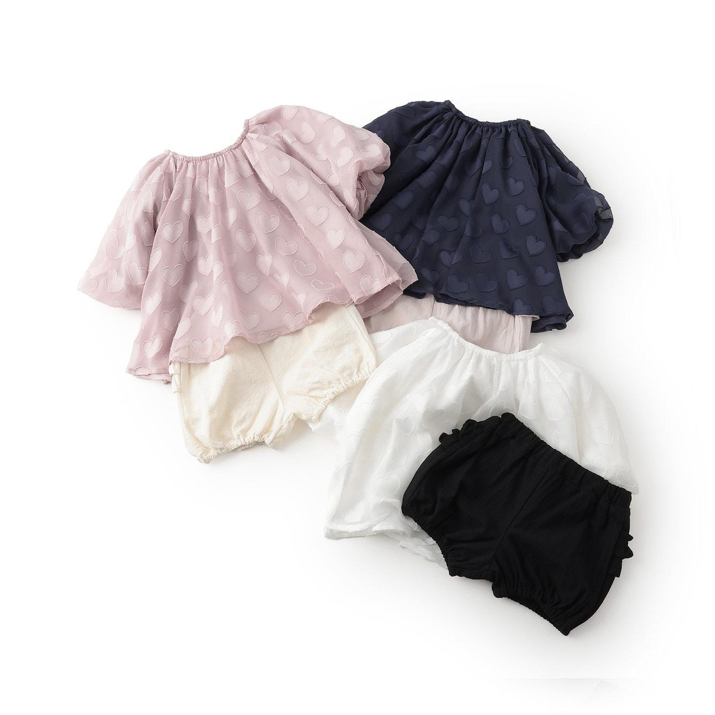 愛心圖案長款上衣套裝