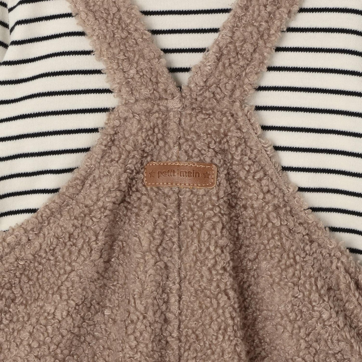 毛絨絨小熊連體褲套裝