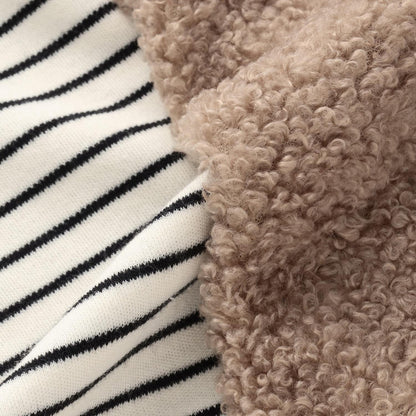 毛絨絨小熊連體褲套裝