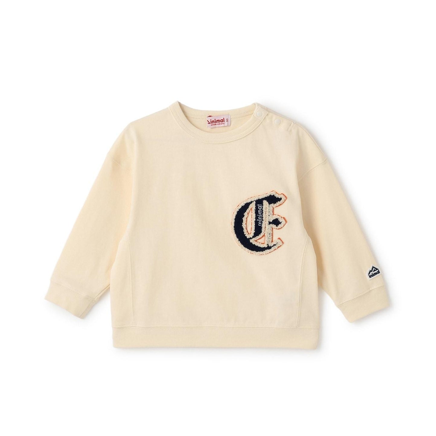 厚天竺字母長袖T恤