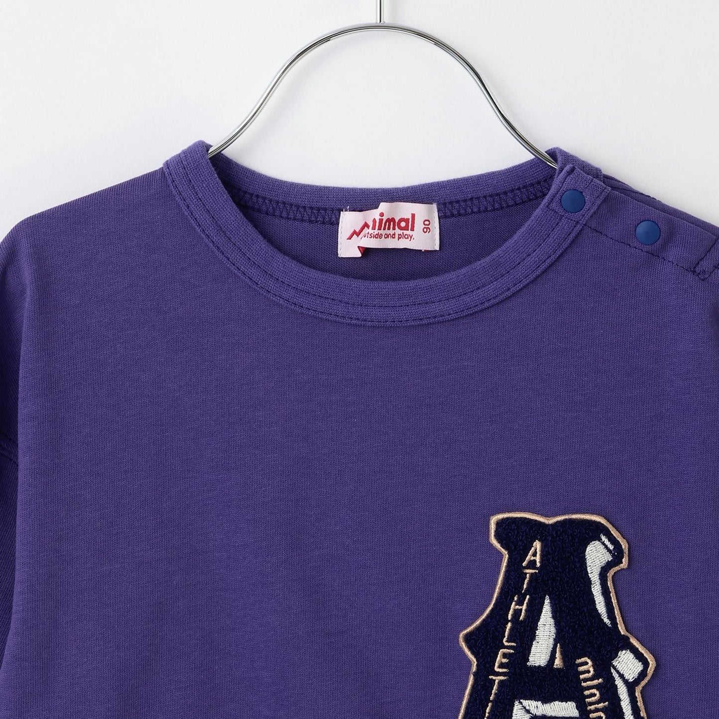 厚天竺字母長袖T恤