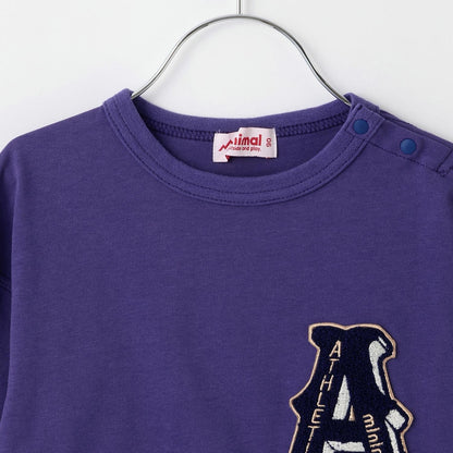 厚天竺字母長袖T恤