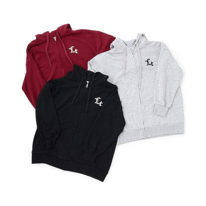 寬鬆拉鍊連帽衫