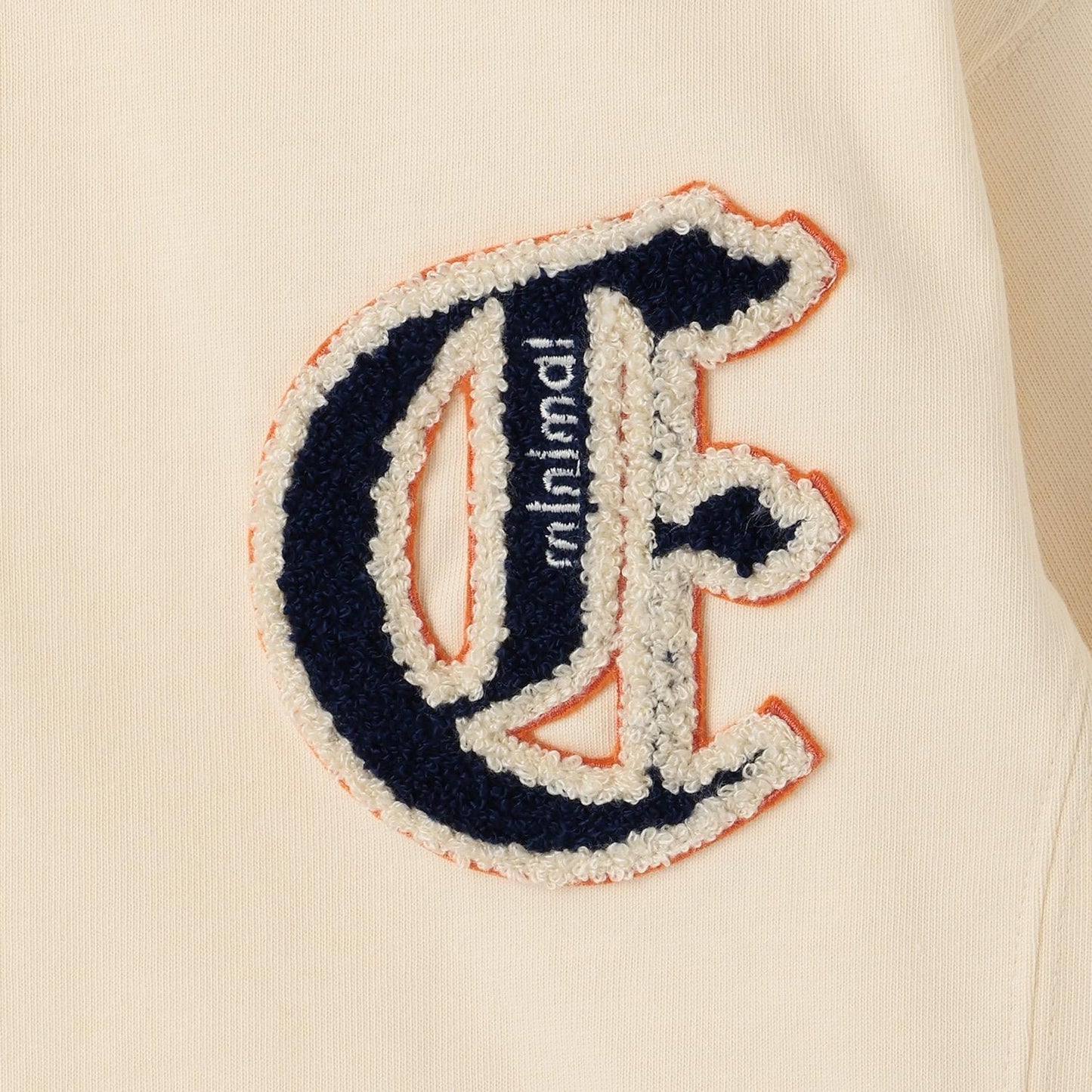 厚天竺字母長袖T恤