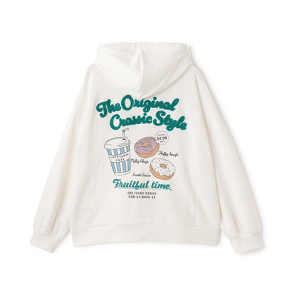 背面緞帶寬鬆連帽衛衣