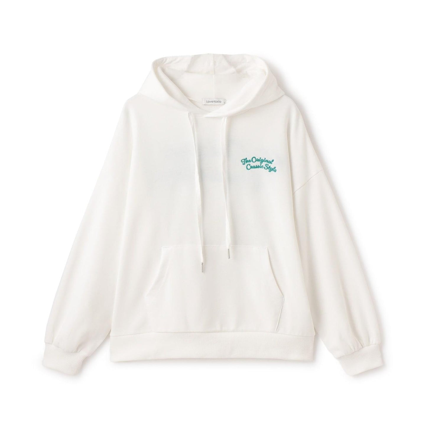 背面緞帶寬鬆連帽衛衣