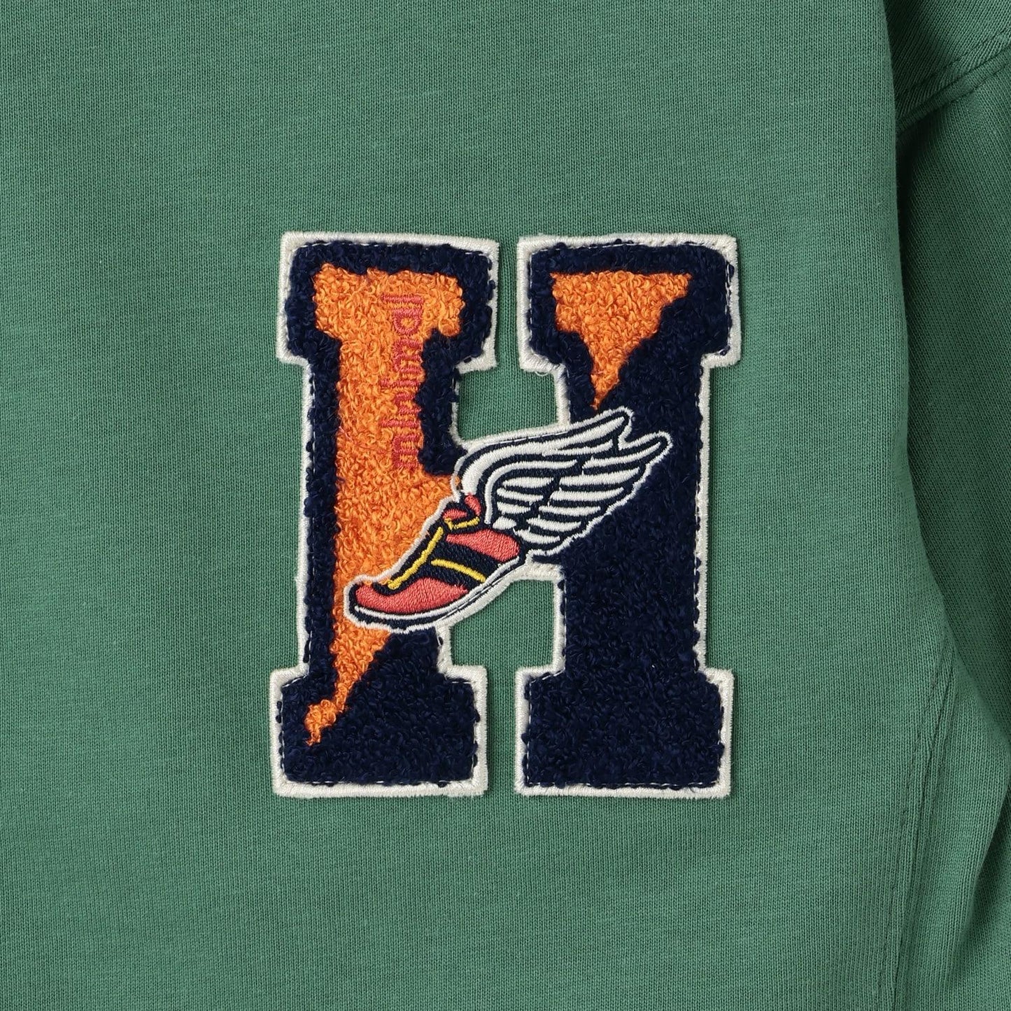 厚天竺字母長袖T恤