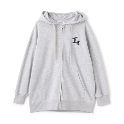 寬鬆拉鍊連帽衫